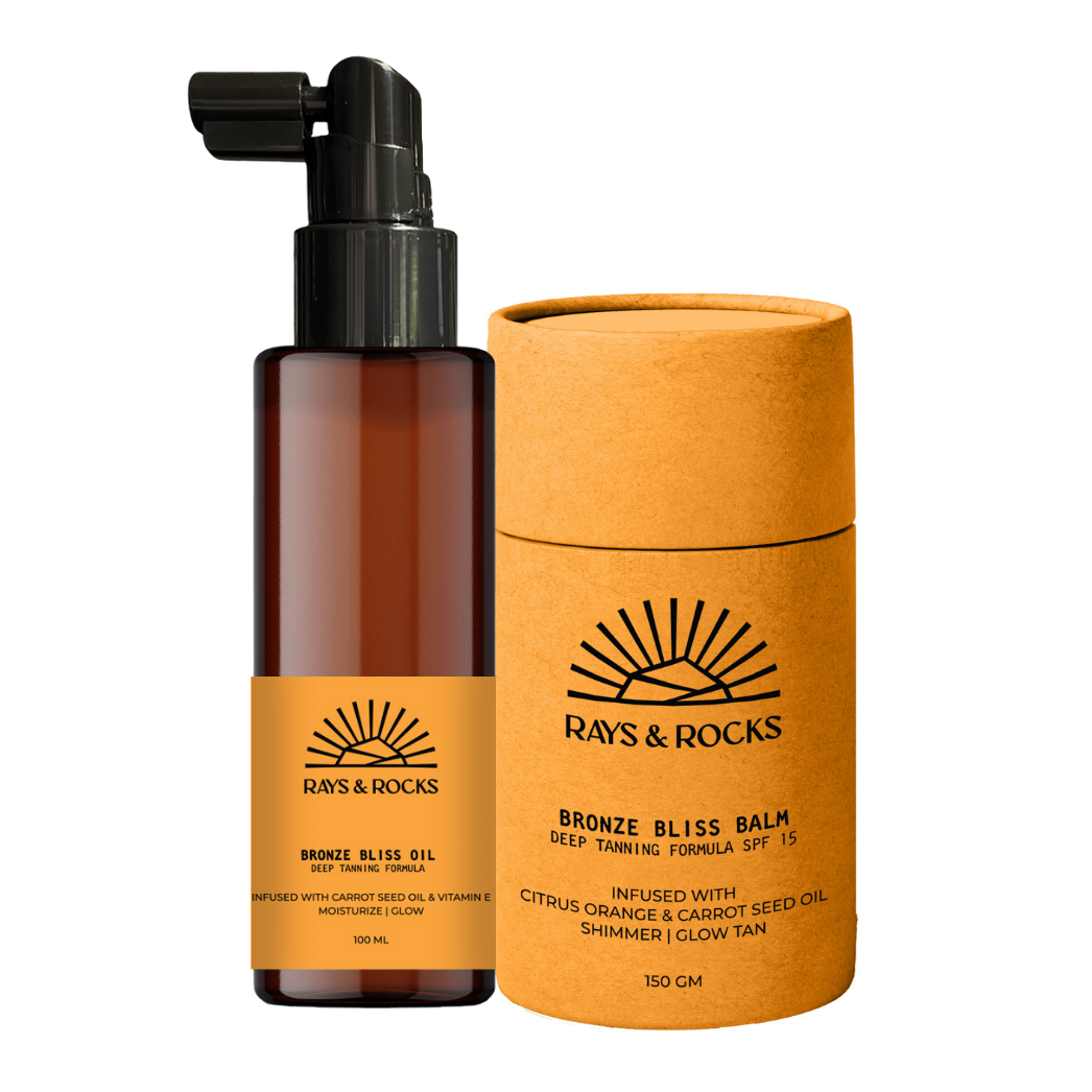 Tanning oil & Bronzer balm for best tanning experience from rays & rocks