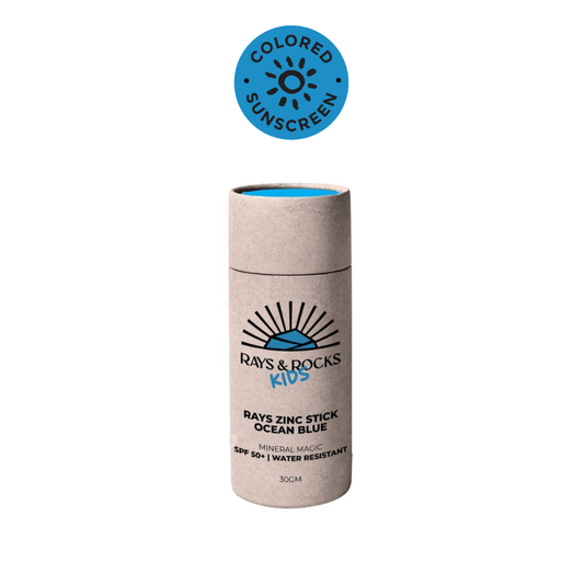 RAYS - COLORED SUNSCREEN ZINC STICK 30GM - OCEAN BLUE