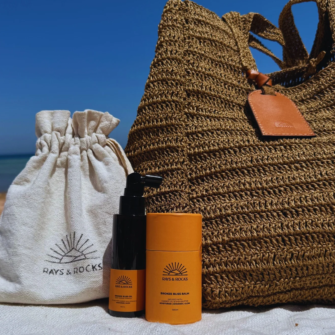RAFIA BEACH BAG - BROWN